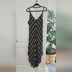 Michel Studio Elegant Black and White Striped Dress